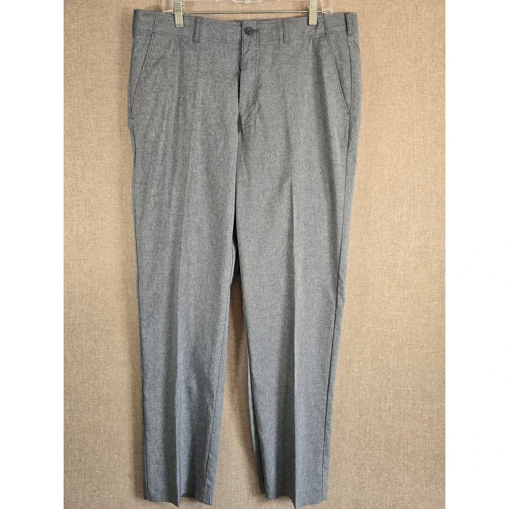 Ben Hogan Performance Mens Grey Heather Golf Pants 36x32Stretch Moisture Wicking